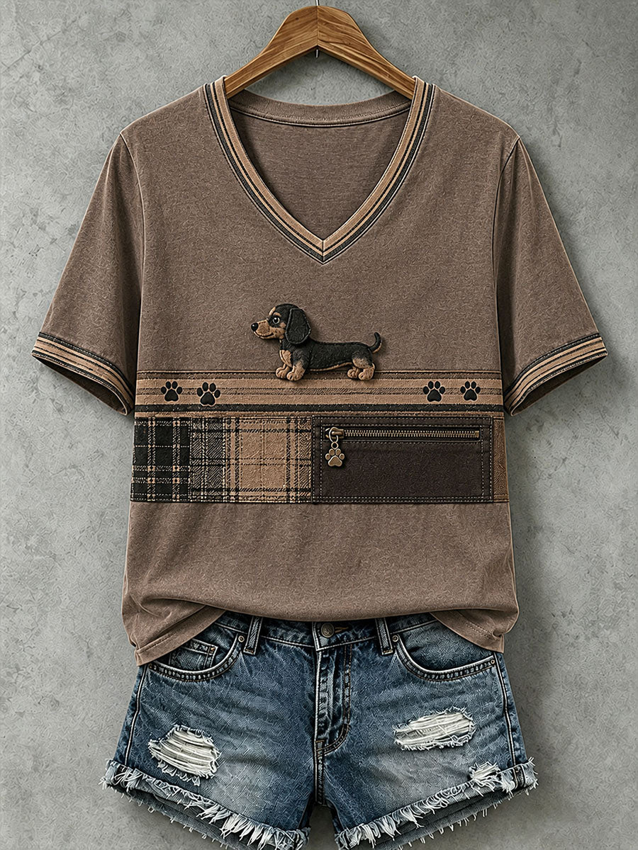 T-shirt Lovely Dachshund Femme
