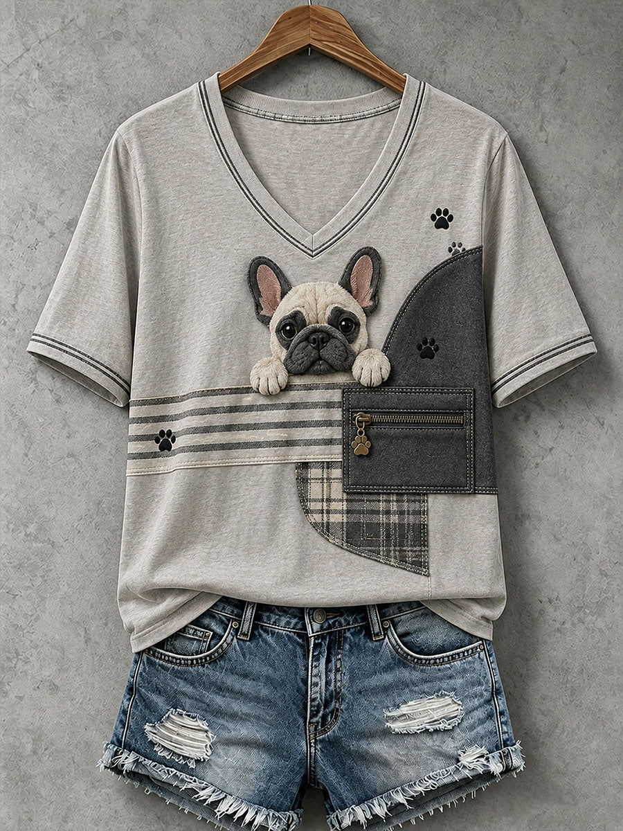 T-shirt Lovely French Bulldog Femme
