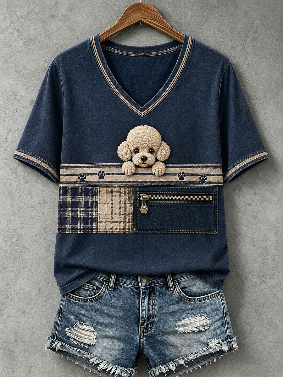 T-shirt Lovely Poodle Femme