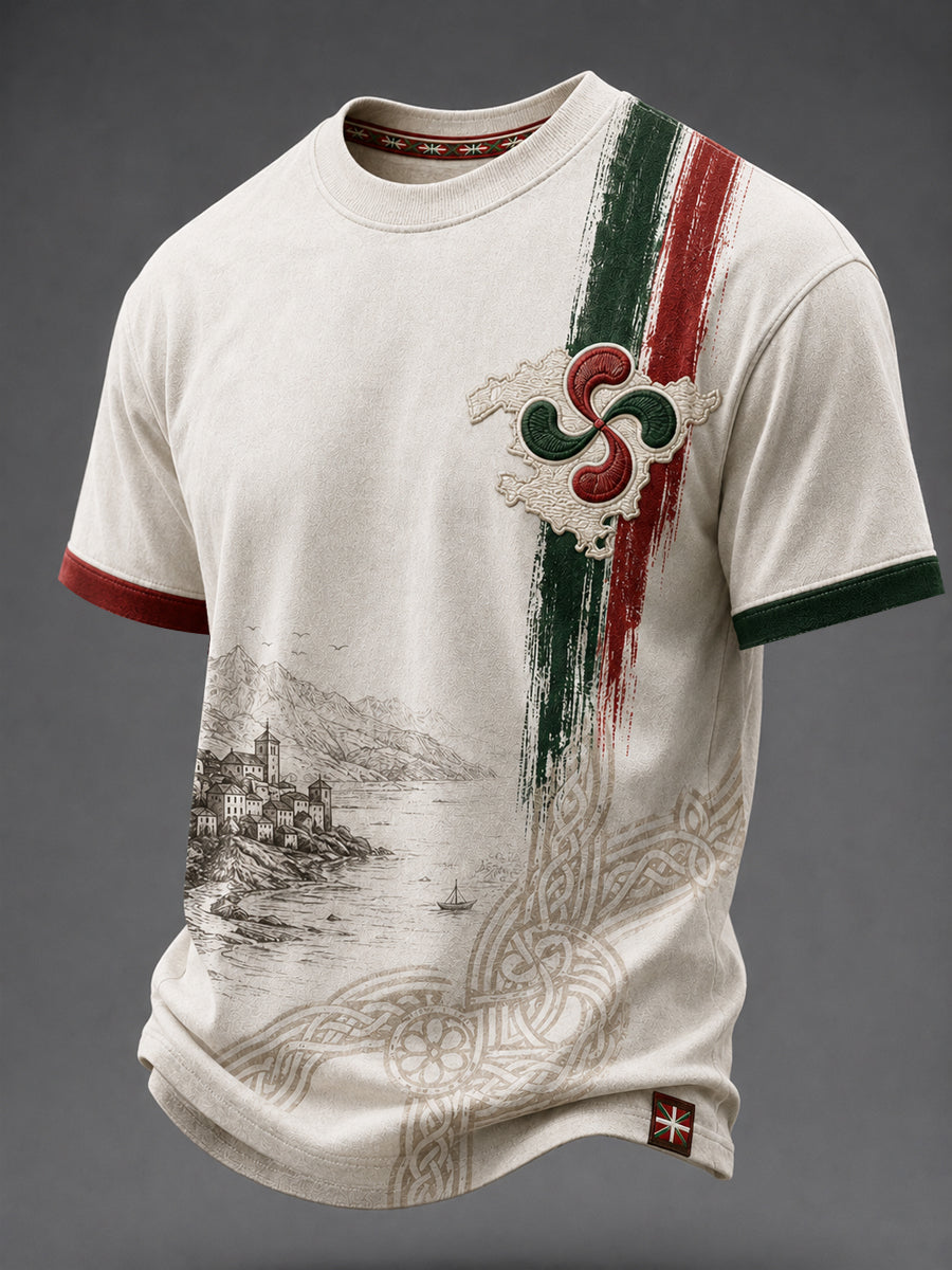 T-shirt imprimé pour hommes, Pays basque