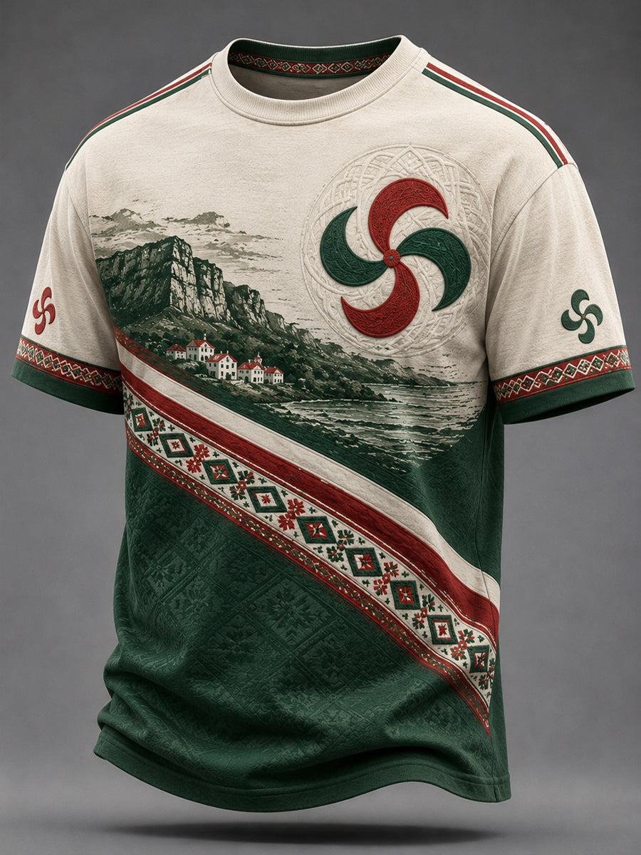 T-shirt imprimé pour hommes, Pays basque