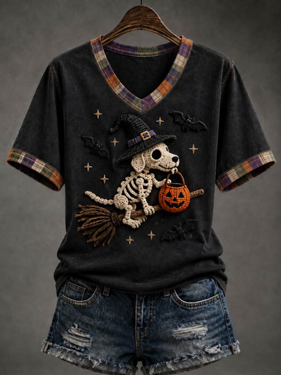 T-shirt d’Halloween humoristique pour femmes, amoureuses des chiens