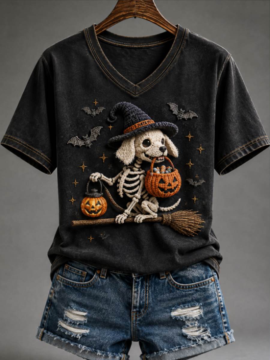 T-shirt d’Halloween humoristique pour femmes, amoureuses des chiens