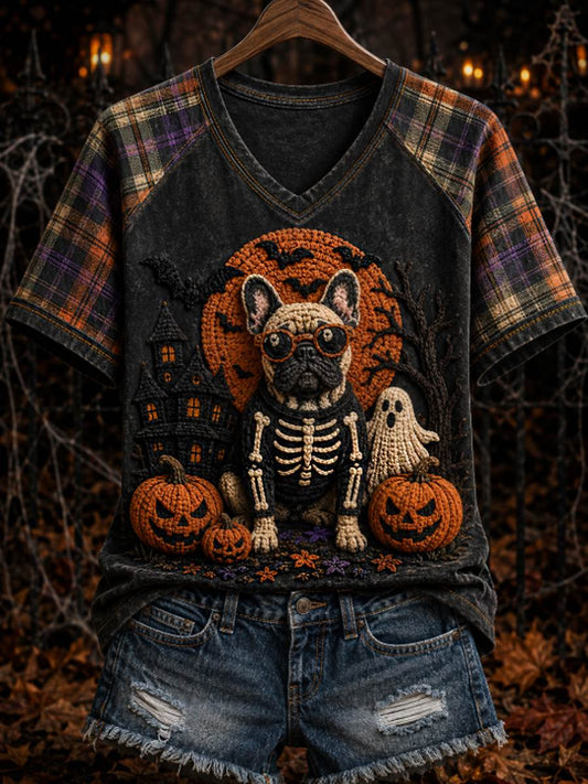 T-shirt d’Halloween humoristique pour femmes, amoureuses des chiens