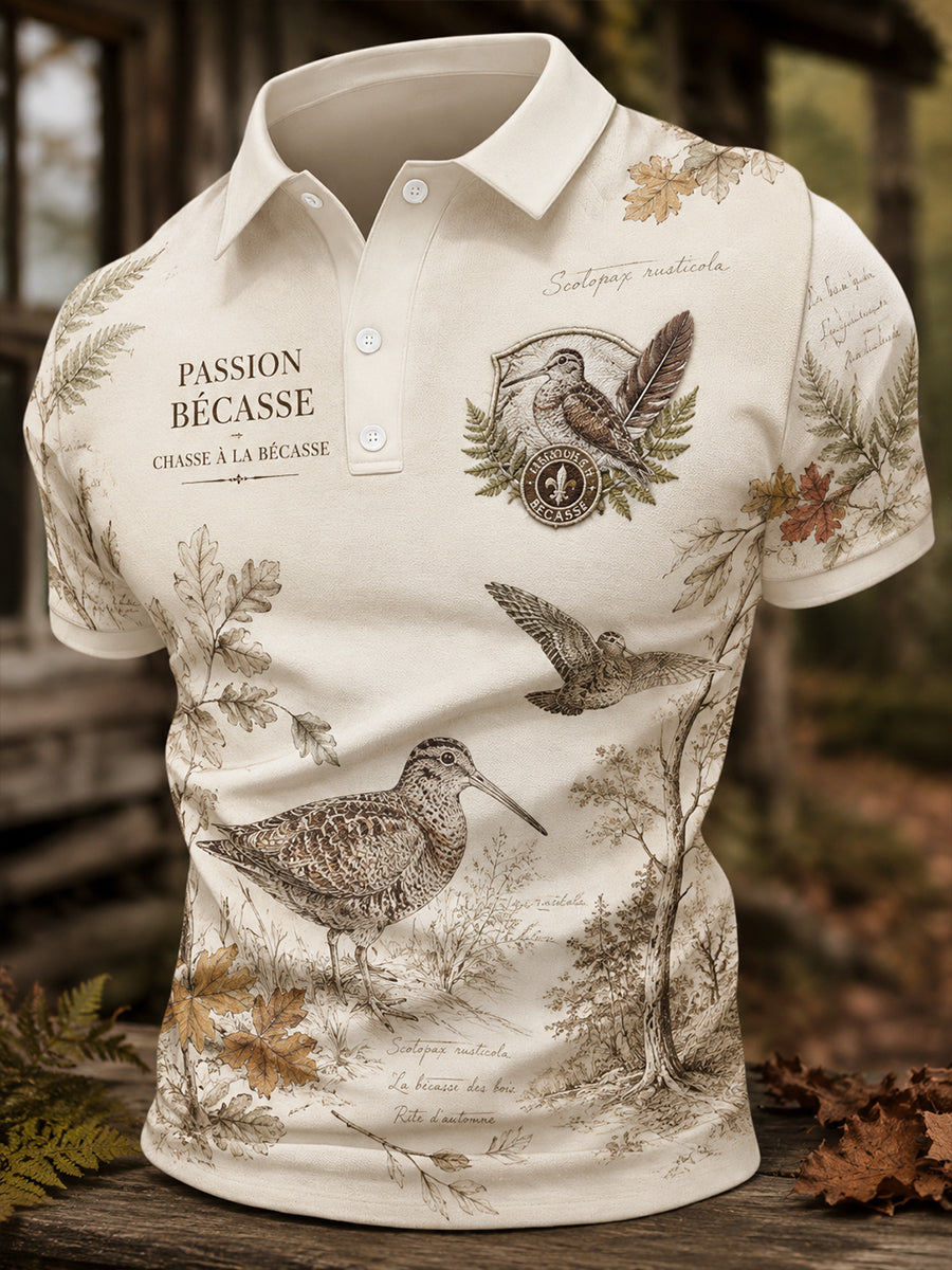 T-shirt manches courtes de chasse à la française pour hommes