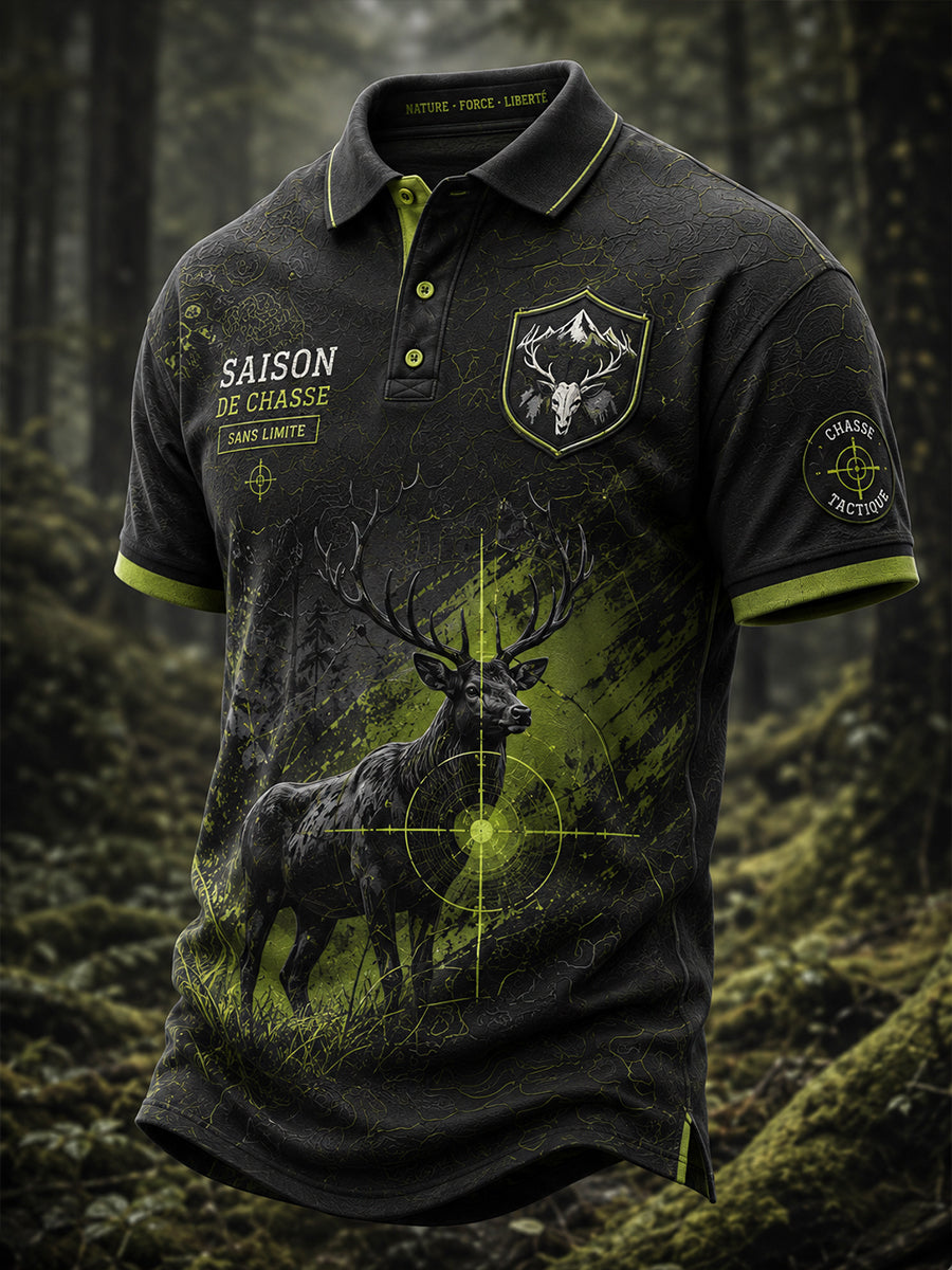 T-shirt manches courtes de chasse à la française pour hommes