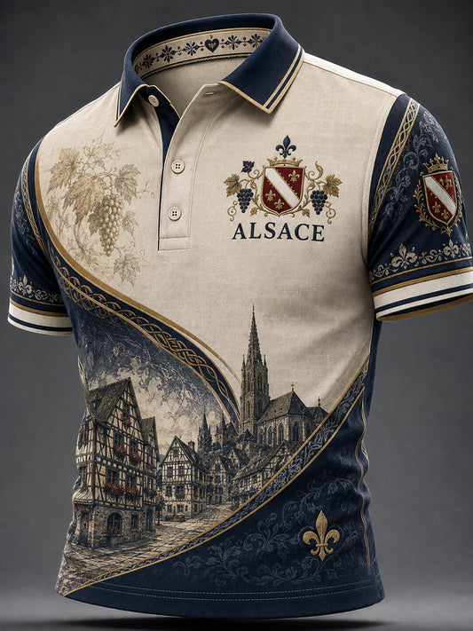 Haut décontracté pour homme, imprimé Alsace, France