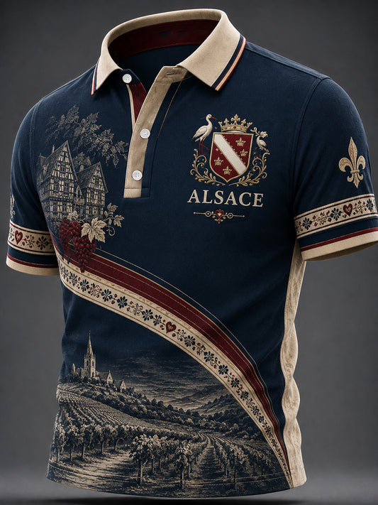 Haut décontracté pour homme, imprimé Alsace, France