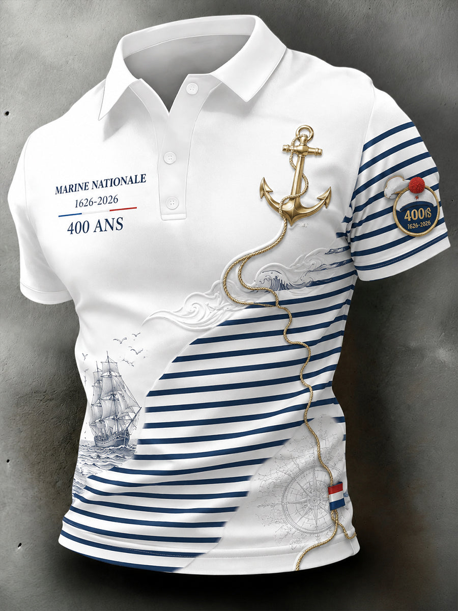 T-shirt manches courtes bleu marine pour homme