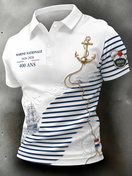 T-shirt manches courtes bleu marine pour homme