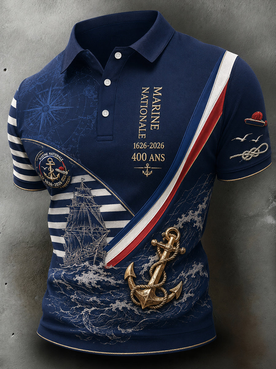 T-shirt manches courtes bleu marine pour homme