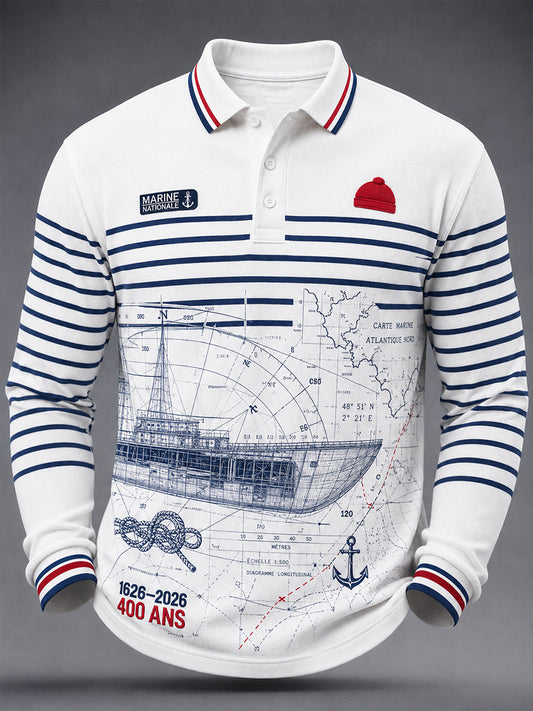 Chemise à manches longues de la Marine française pour homme