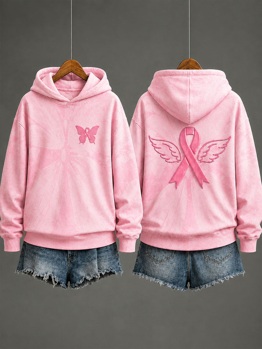 Sweat-shirt classique pour la prévention du cancer du sein, motif animalier pour femme