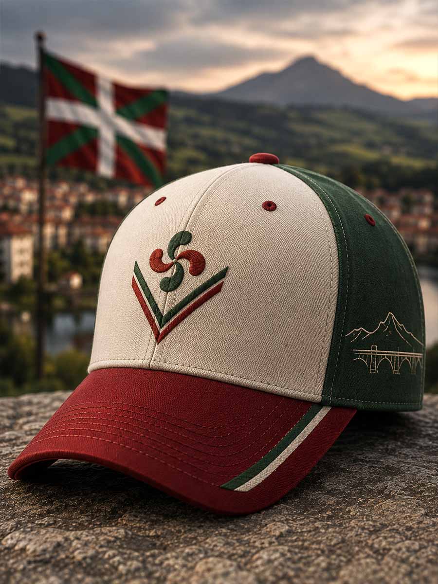 Chapeau unisexe à imprimé traditionnel basque