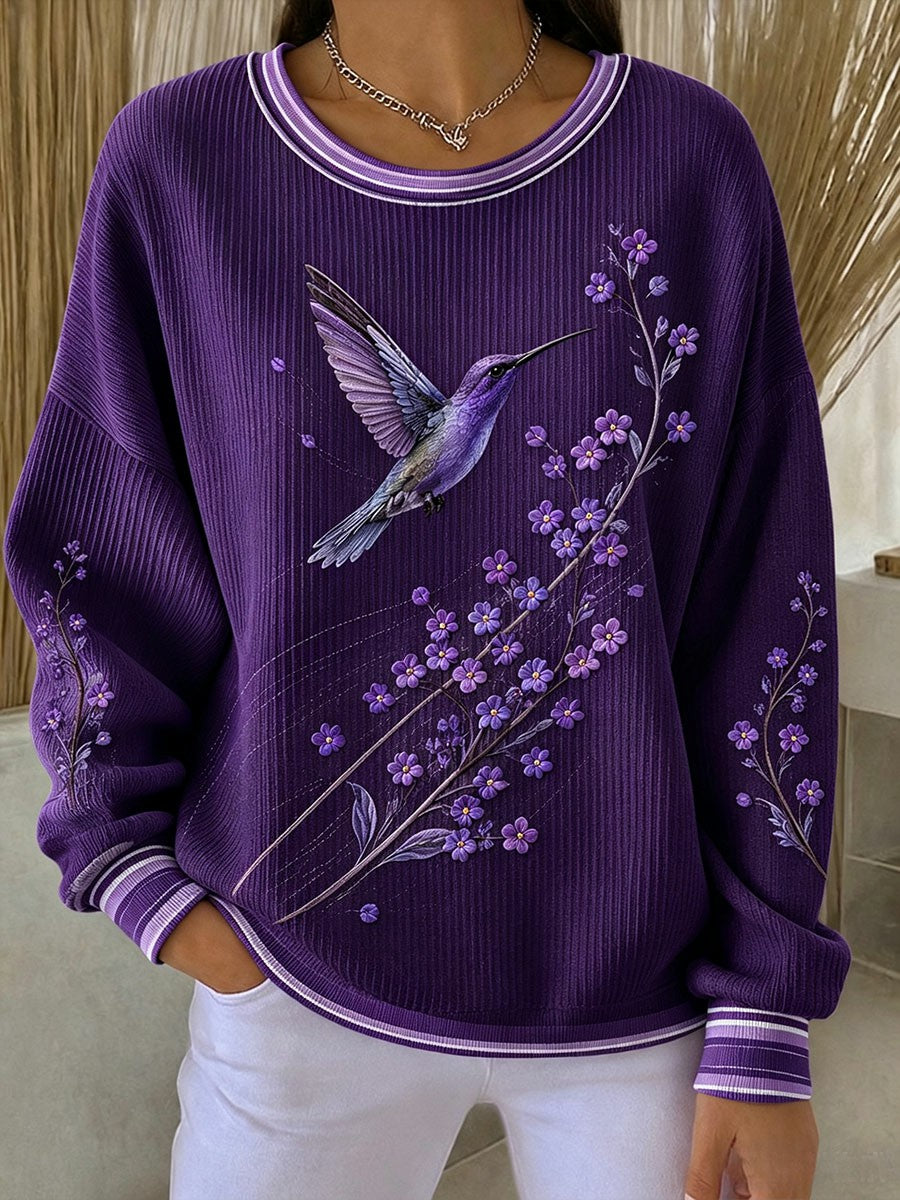 Femmes de la maladie d'Alzheimer fleurs imprimé Sweatshirt