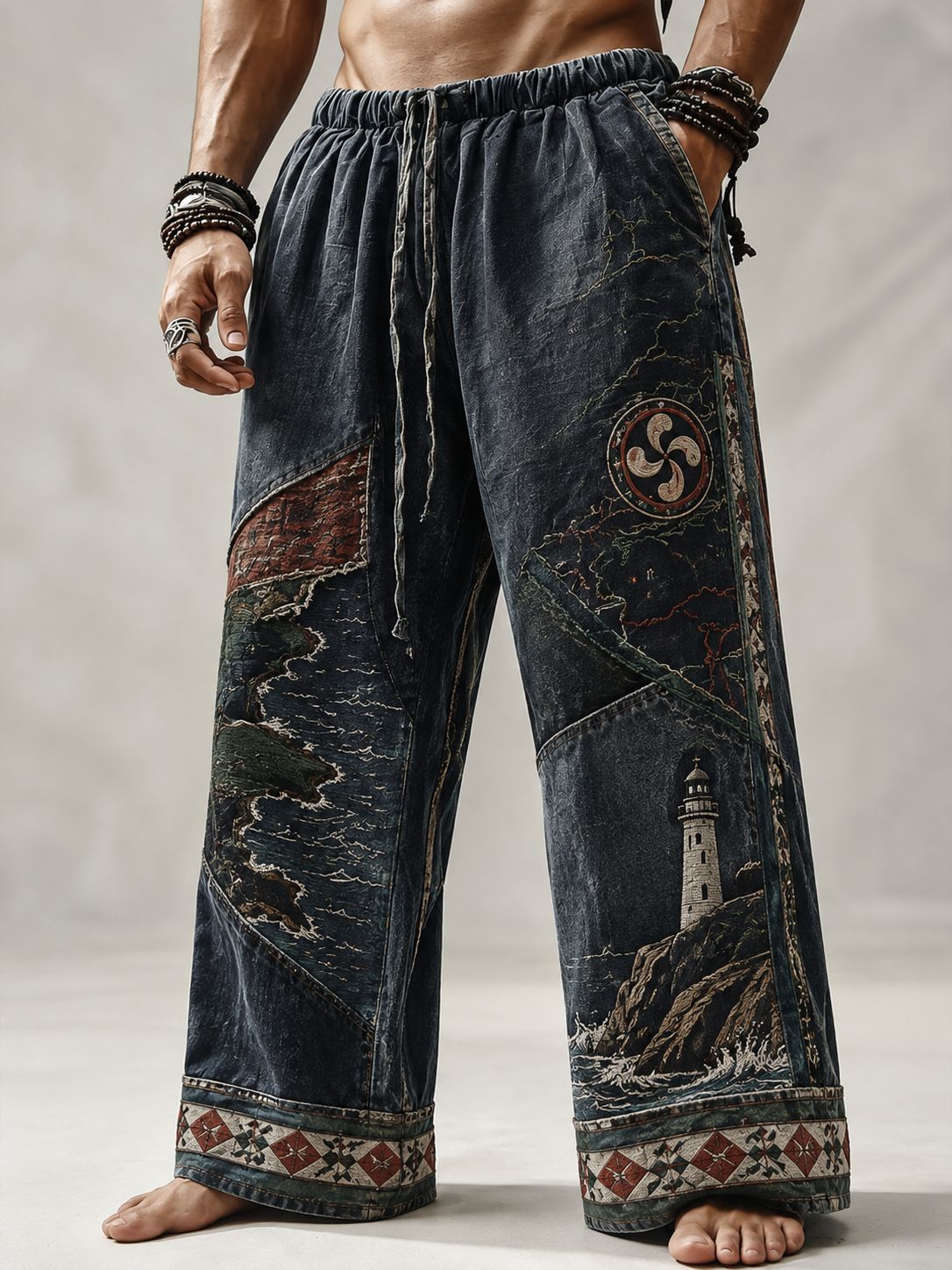 Pantalon Homme Basque Art En Coton Et Chanvre