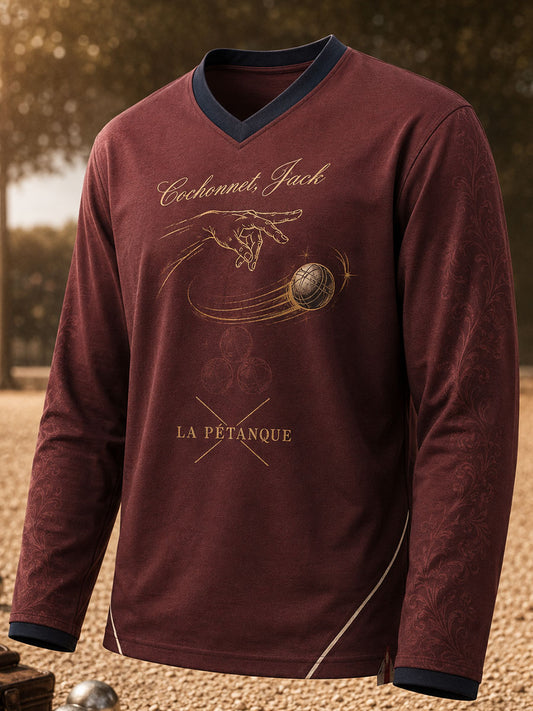 T-shirt à manches longues en gaufre pour homme