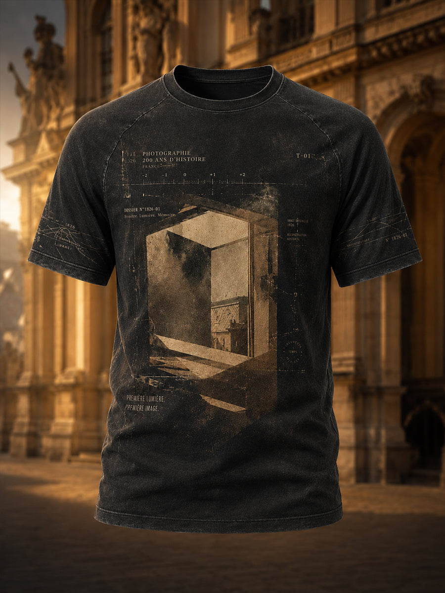 T-shirt manches courtes «Bicentenaire de la photographie» pour hommes, France