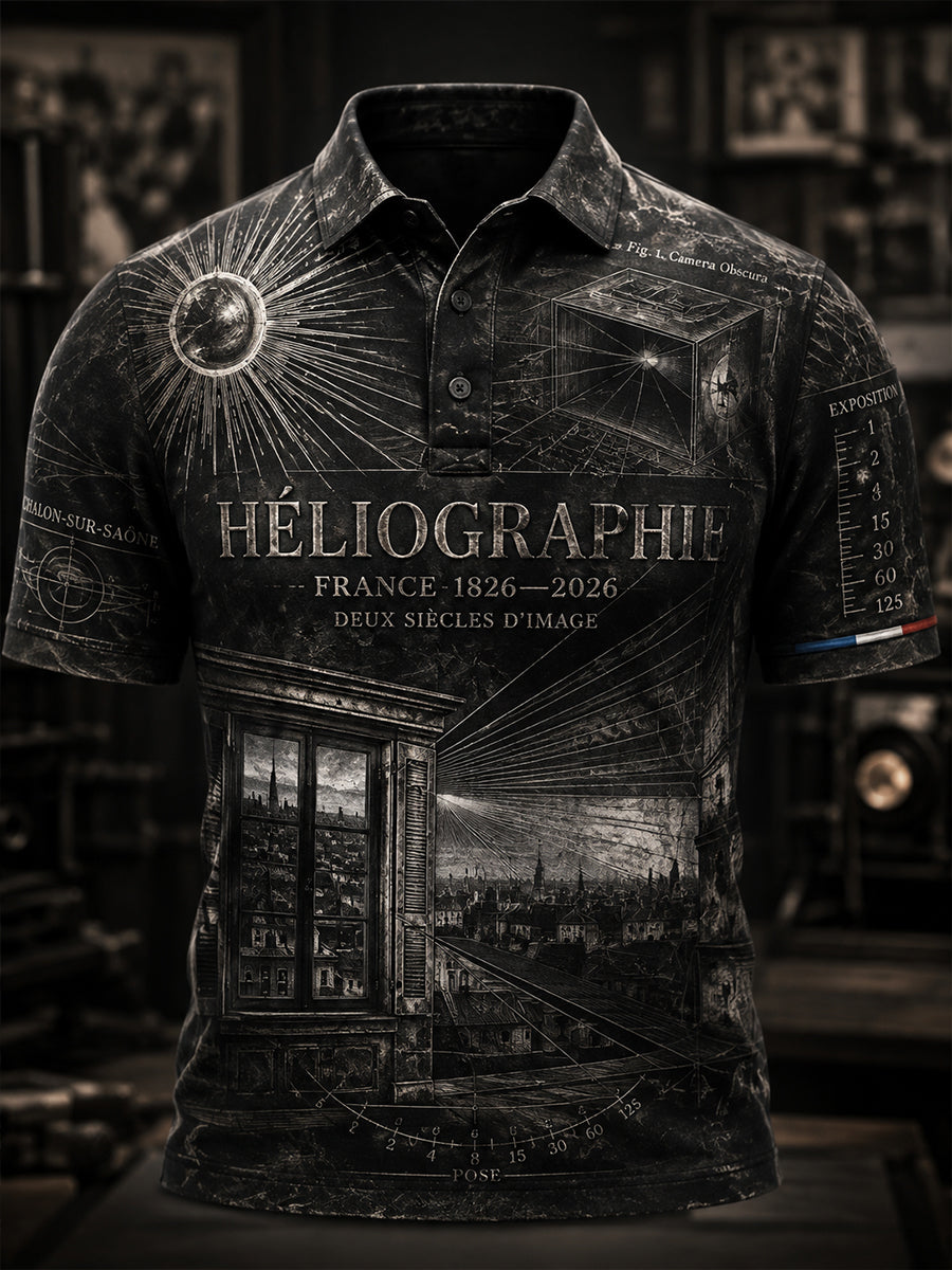 T-shirt manches courtes «Bicentenaire de la photographie» pour hommes, France