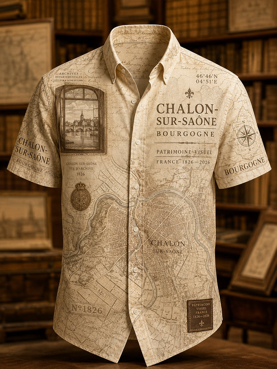 Chemise à manches courtes Homme France "Bicentenaire de la Photographie"