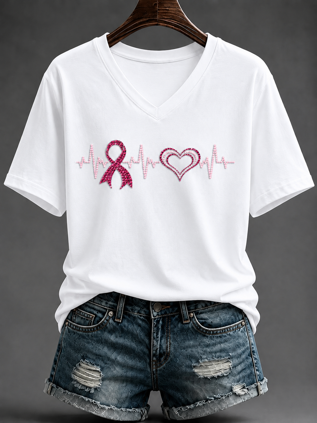 T-shirt à manches courtes pour le cancer du sein chez la femme