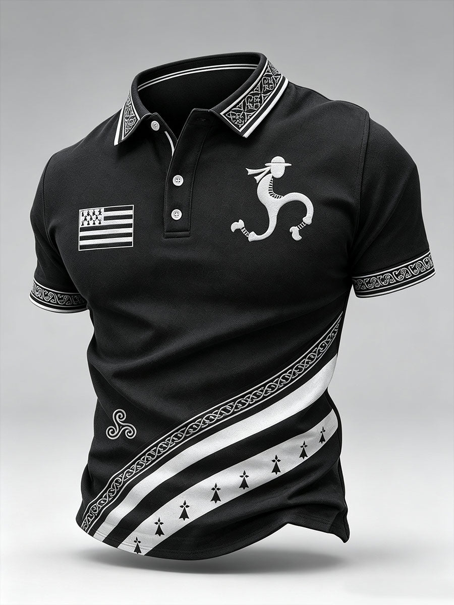 Chemise imprimée Bretagne Fest‑Noz pour homme