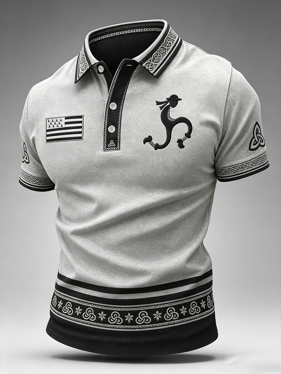 Chemise imprimée Bretagne Fest‑Noz pour homme