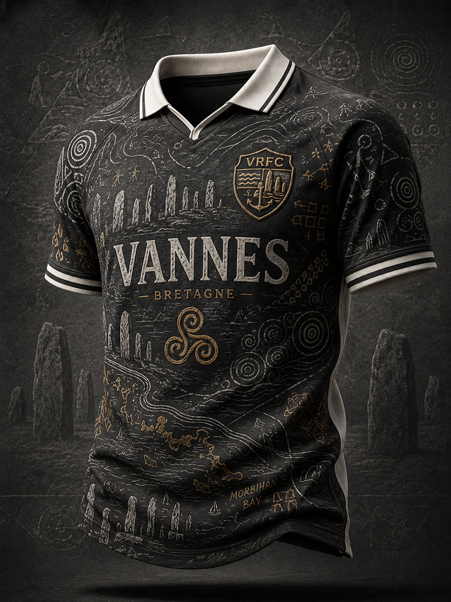 T-shirt manches courtes pour fans de rugby, équipe masculine française RC Vannes