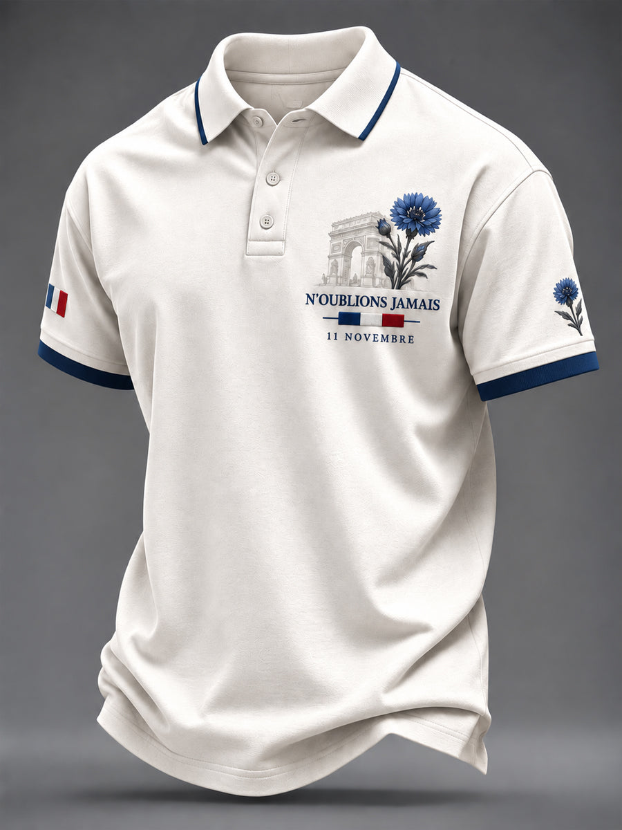 Polo imprimé pour homme Armistice du 11 Novembre
