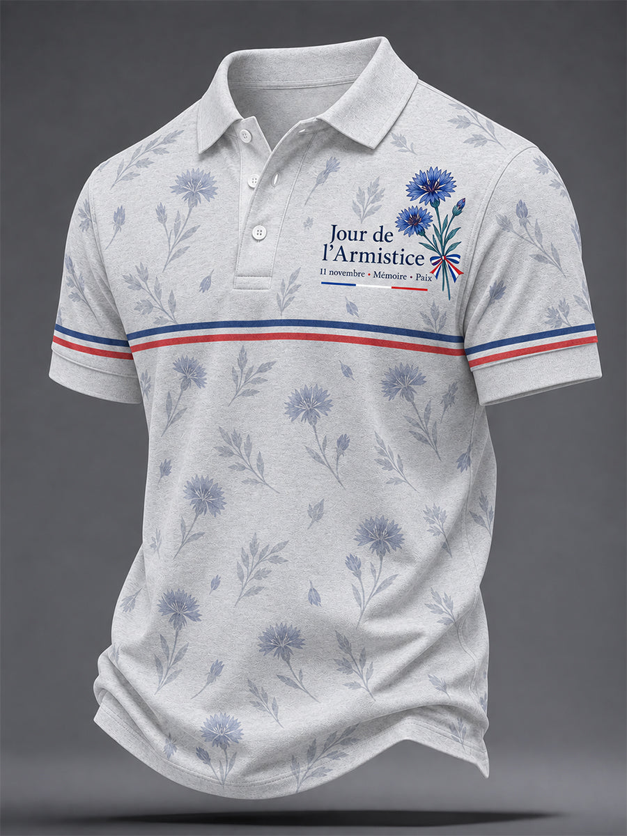 Chemise imprimée pour la Journée de l'Armistice, modèle homme