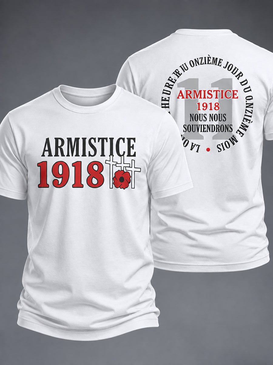T-shirt manches courtes Armistice Day Print pour homme