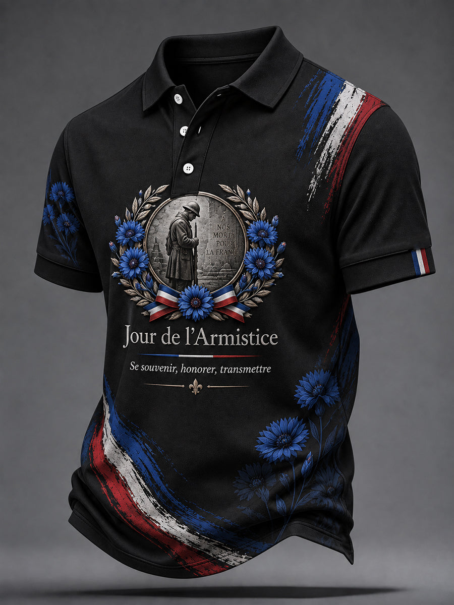 Chemise imprimée pour la Journée de l'Armistice, modèle homme