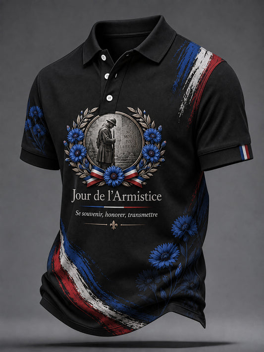 Chemise imprimée pour la Journée de l'Armistice, modèle homme