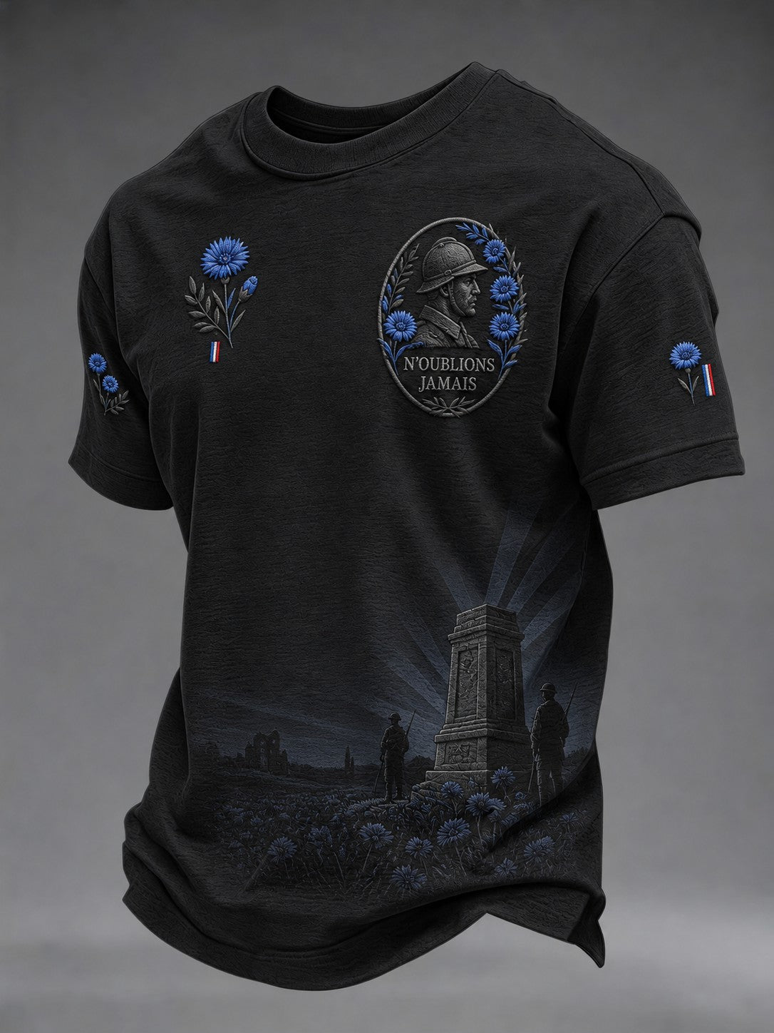 T-shirt imprimé pour hommes «N'OUBLIONS JAMAIS»