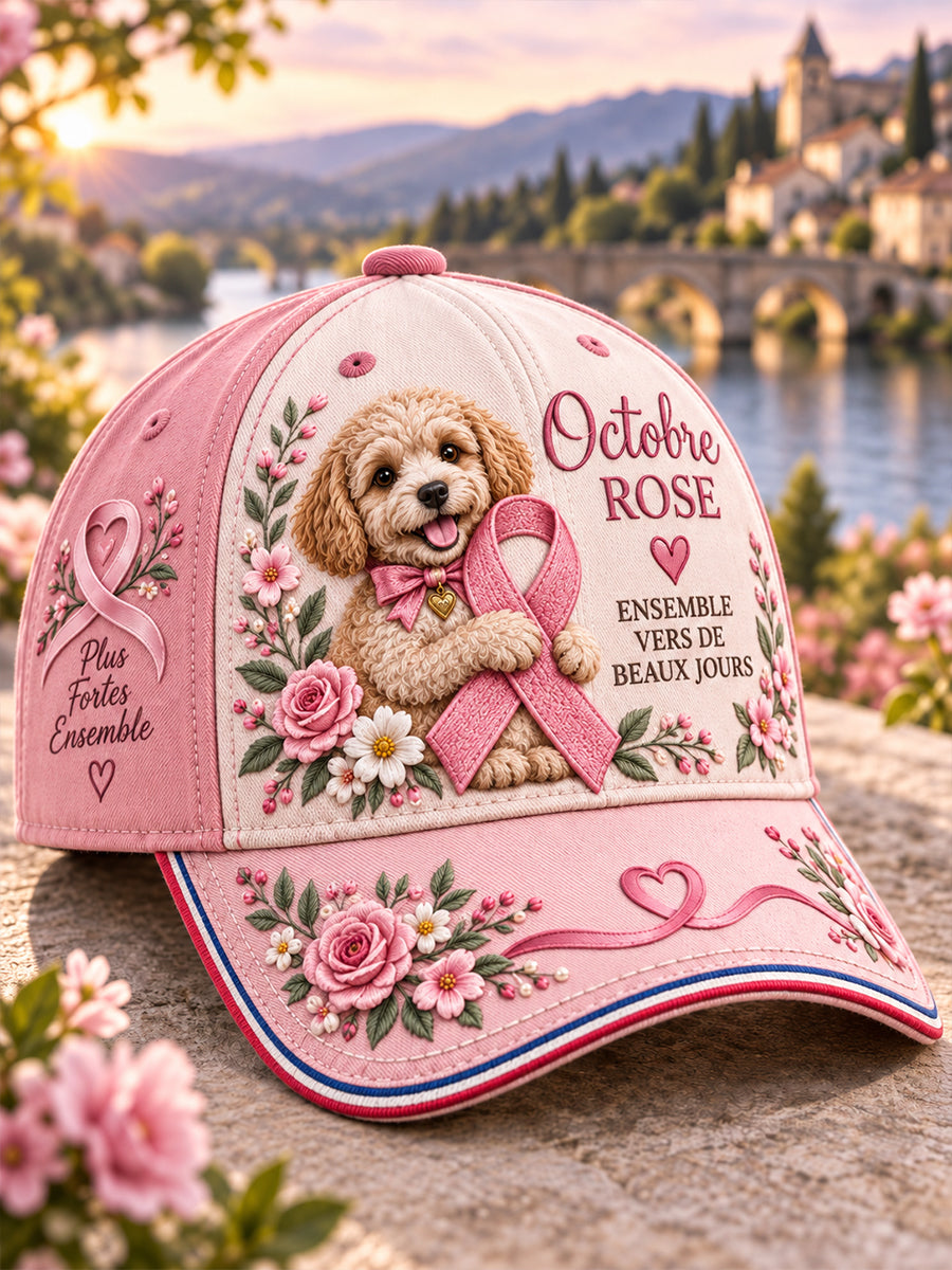 Casquette unisexe de la campagne de sensibilisation au cancer du sein «Octobre rose» en France