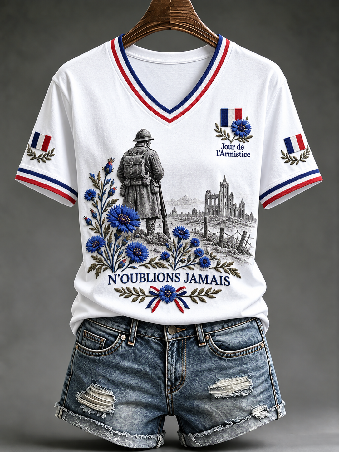 T-shirt à manches courtes N'OUBLIONS JAMAIS Femme