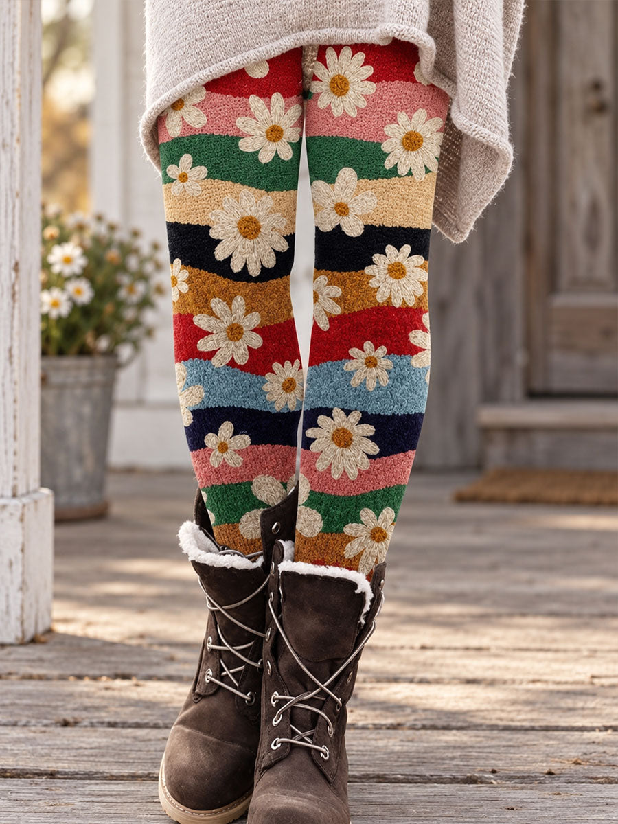 Femme Automne/Hiver Floral Art Imprimé Leggings