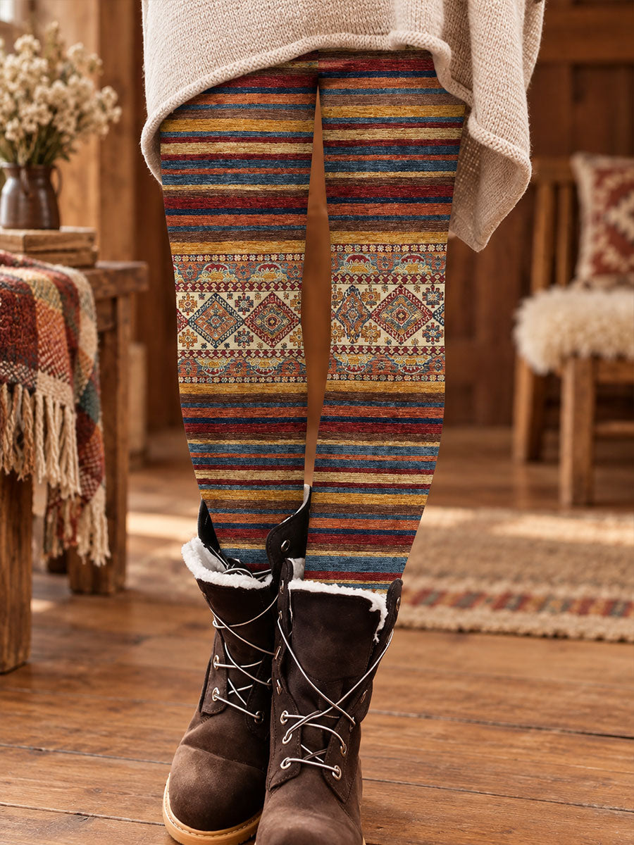 Leggings imprimés floraux artistiques pour femme, collection automne/hiver