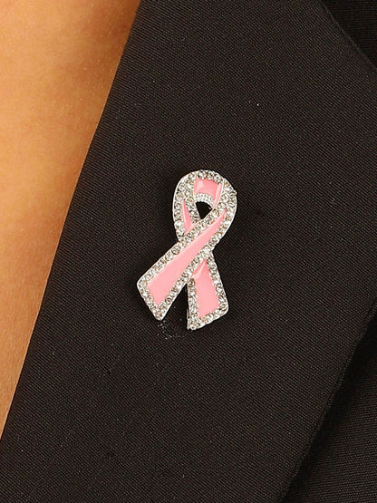 Broches en forme de ruban rose pour le cancer du sein chez les femmes