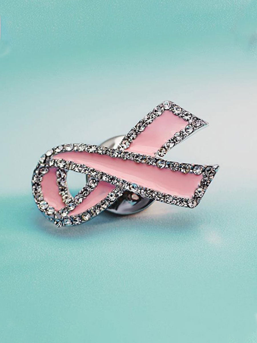 Broches en forme de ruban rose pour le cancer du sein chez les femmes