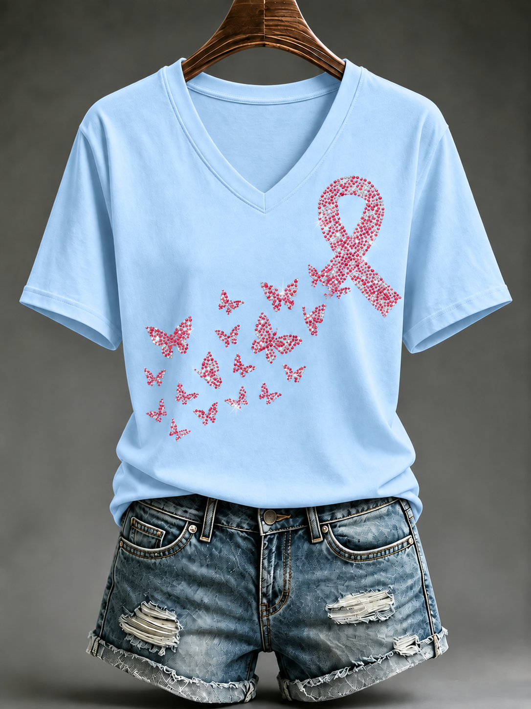 T-shirt à manches courtes pour le cancer du sein chez la femme