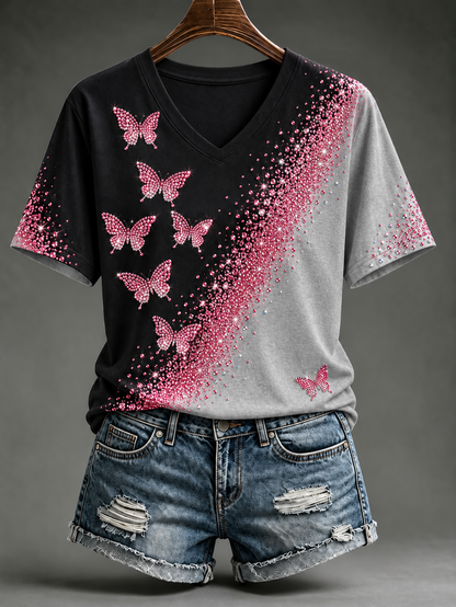 T-shirt à manches courtes pour le cancer du sein chez la femme