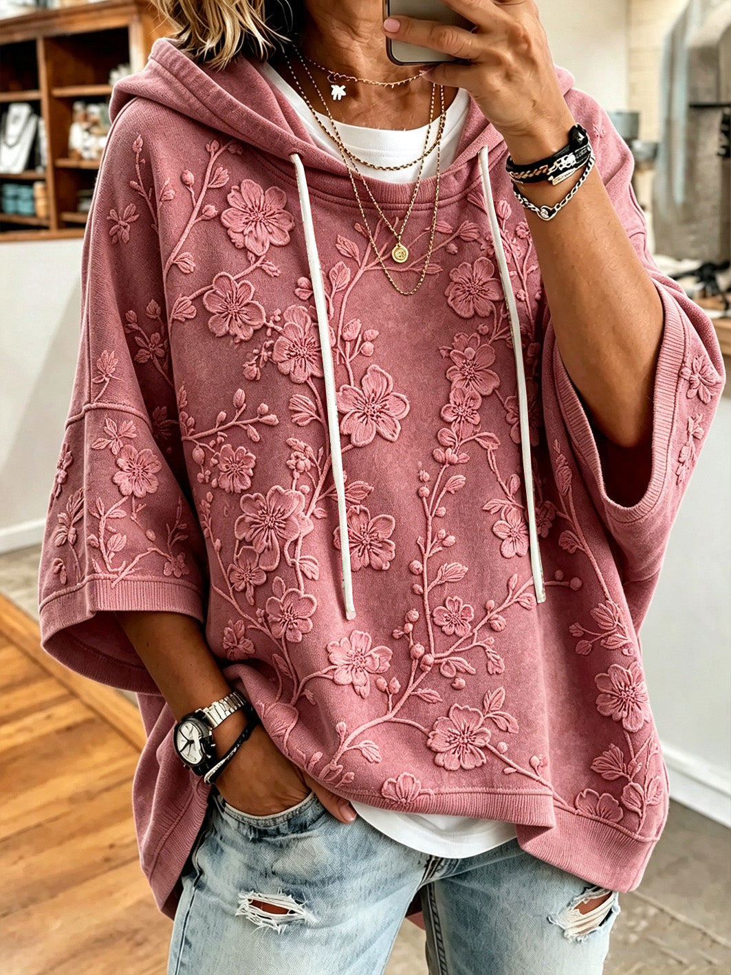 Sweatshirt à épaules dénudées pour femmes