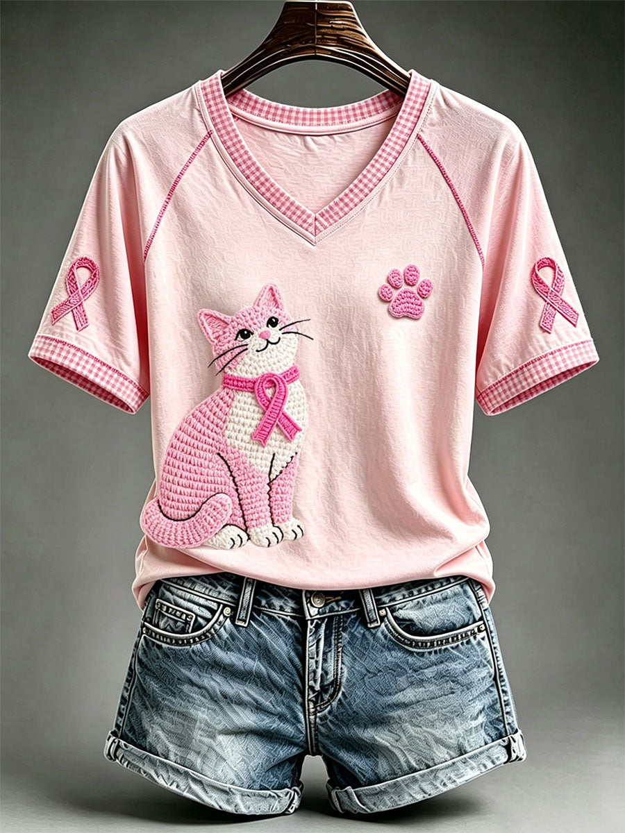 T-shirt mignon de chat des femmes