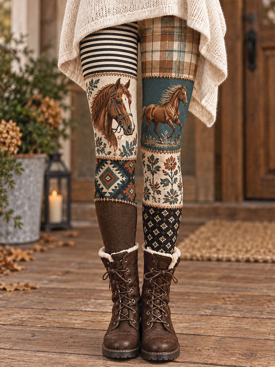 Leggings imprimés motifs floraux et animaux pour femme, collection automne/hiver