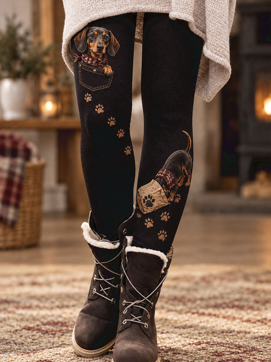 Leggings imprimés floraux motifs pattes d'animaux pour femme, collection automne/hiver