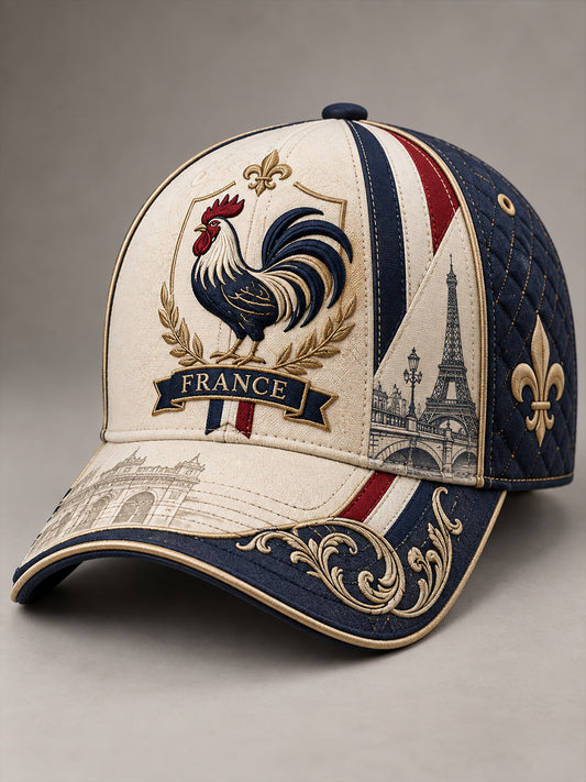 Chapeau unisexe avec drapeau français patriotique
