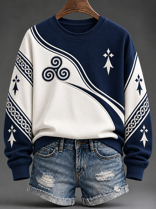 Sweat-shirt imprimé Bretagne pour femme