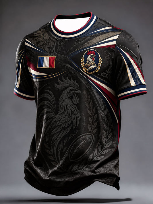 T-shirt imprimé France de rugby pour homme