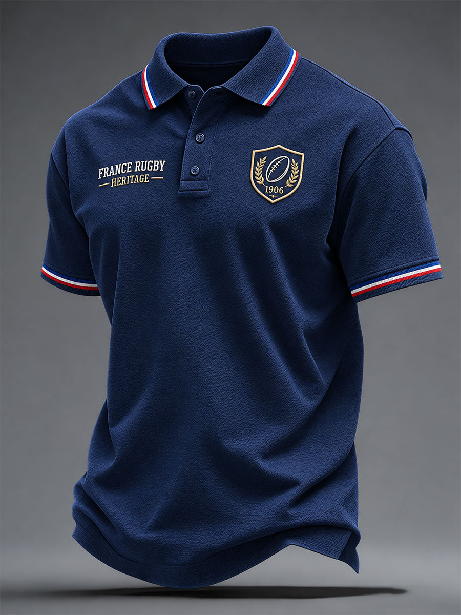 Chemise imprimée France de rugby pour homme
